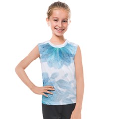 Blue-flower Kids  Mesh Tank Top