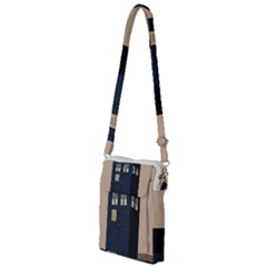 Tardis Doctor Who Minimal Minimalism Multi Function Travel Bag by Cendanart