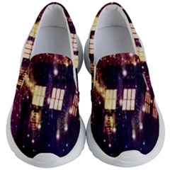 Tardis Regeneration Art Doctor Who Paint Purple Sci Fi Space Star Time Machine Kids Lightweight Slip Ons by Cendanart