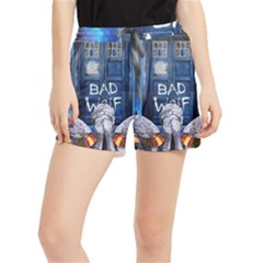 Doctor Who Adventure Bad Wolf Tardis Women s Runner Shorts by Cendanart