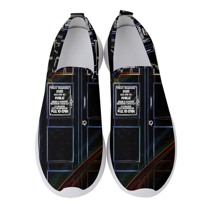 Tardis Doctor Who Magic Travel Macine Fantasy Women s Slip On Sneakers