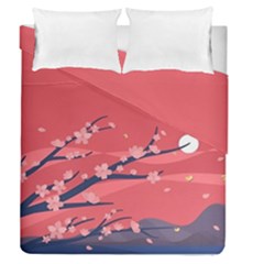 Illustration Minimal Minimalist Scenery Minimalist Japanese Art Duvet Cover Double Side (queen Size) by Bedest