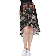 Sushi Dragon Japanese Frill Hi Low Chiffon Skirt by Bedest