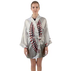 Baseball Long Sleeve Satin Kimono by Ket1n9