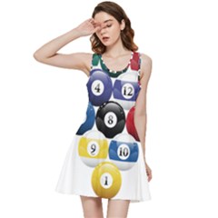 Racked Billiard Pool Balls Inside Out Racerback Dress by Ket1n9