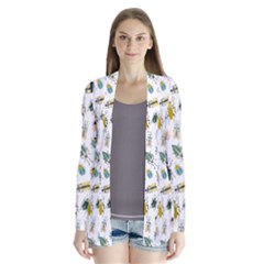 Insect Animal Pattern Drape Collar Cardigan by Ket1n9