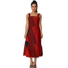 Abstract Triangle Wallpaper Square Neckline Tiered Midi Dress by Ket1n9