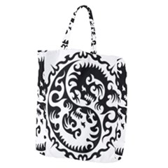 Ying Yang Tattoo Giant Grocery Tote by Ket1n9