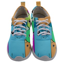 Cat Animals Cartoon Pattern Mens Athletic Shoes