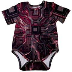 Chip Retro Technology Baby Short Sleeve Bodysuit by Cendanart