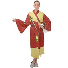 Meme Samurai Artwork Japaneses Maxi Velvet Kimono