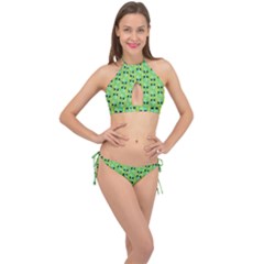 Alien Pattern- Cross Front Halter Bikini Set by Ket1n9