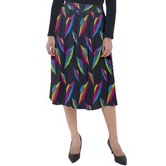 Alien Patterns Vector Graphic Classic Velour Midi Skirt  by Ket1n9