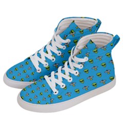 Alien Pattern Women s Hi-top Skate Sneakers by Ket1n9