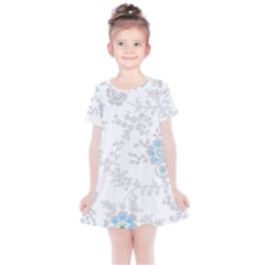 Traditional Art Batik Flower Pattern Kids  Simple Cotton Dress by Ket1n9