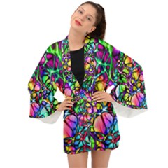 Network Nerves Nervous System Line Long Sleeve Kimono by Ket1n9