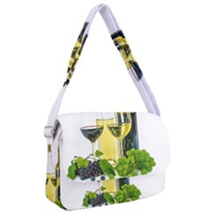 White Wine Red Wine The Bottle Courier Bag by Ket1n9