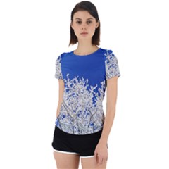 Crown Aesthetic Branches Hoarfrost Back Cut Out Sport T-shirt by Ket1n9