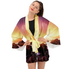 California Sea Ocean Pacific Long Sleeve Kimono