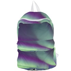 Aurora Stars Sky Mountains Snow Aurora Borealis Foldable Lightweight Backpack