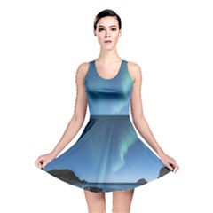 Aurora Borealis Lofoten Norway Reversible Skater Dress by Ket1n9