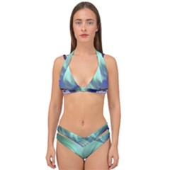 Aurora Borealis Alaska Space Double Strap Halter Bikini Set by Ket1n9