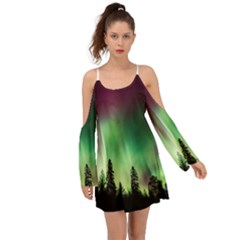 Aurora Borealis Northern Lights Boho Dress by Ket1n9