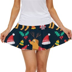 Funny Christmas Pattern Background Women s Skort by Ket1n9