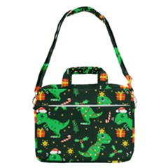 Christmas Funny Pattern Dinosaurs Macbook Pro 16  Shoulder Laptop Bag by Ket1n9