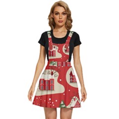 Christmas New Year Seamless Pattern Apron Dress by Ket1n9