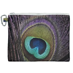 Peacock Feather Canvas Cosmetic Bag (xxl) by Ket1n9