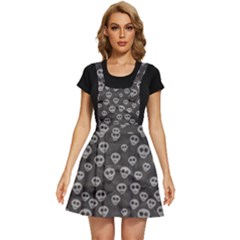 Skull Halloween Background Texture Apron Dress by Ket1n9