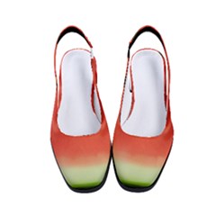 Seamless Background With Watermelon Slices Women s Classic Slingback Heels by Ket1n9