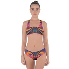 Fresh Watermelon Slices Texture Criss Cross Bikini Set