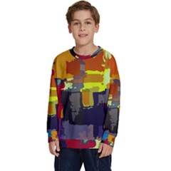 Abstract Vibrant Colour Kids  Crewneck Sweatshirt by Ket1n9