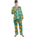 Taco Drawing Background Mexican Fast Food Pattern Men s Long Sleeve Satin Pajamas Set View1