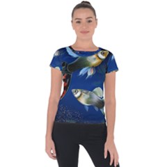 Marine Fishes Short Sleeve Sports Top  by Ket1n9