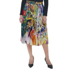 Multicolor Anime Colors Colorful Classic Velour Midi Skirt  by Ket1n9