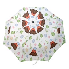 Cute Palm Volcano Seamless Pattern Folding Umbrellas by Ket1n9