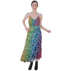 Bubbles Rainbow Colourful Colors Tie Back Maxi Dress by Hannah976