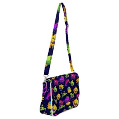 Space Patterns Shoulder Bag With Back Zipper by Hannah976