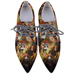 Abundance Of Fruit Severin Roesen Pointed Oxford Shoes by Hannah976