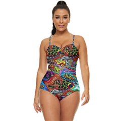 Vector Art Pattern - Retro Full Coverage Swimsuit by Hannah976