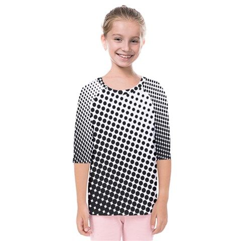 Background-wallpaper-texture-lines Dot Dots Black White Kids  Quarter Sleeve Raglan T-shirt by Hannah976