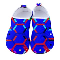 Blue Bee Hive Pattern Men s Sock-style Water Shoes by Hannah976