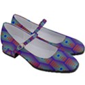 Red Blue Bee Hive Pattern Women s Mary Jane Shoes View3