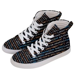 Close Up Code Coding Computer Women s Hi-top Skate Sneakers by Hannah976