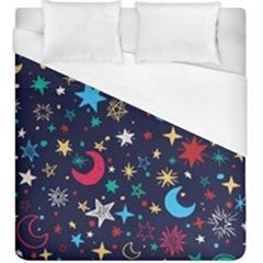 Colorful Background Moons Stars Duvet Cover (king Size)