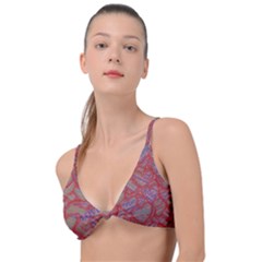 Love Hearts Valentines Connection Knot Up Bikini Top by Paksenen