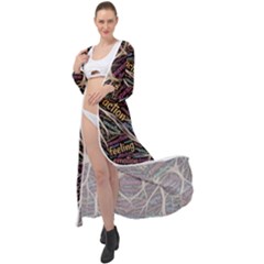 Mental Human Experience Mindset Pattern Maxi Chiffon Beach Wrap